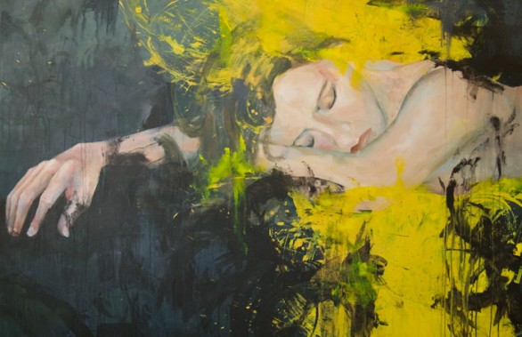 Figure Immersed In Yellow
