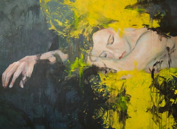 Figure Immersed In Yellow